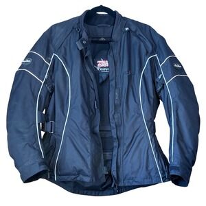 Tour‎ Master Trinity Motorcycle Jacket Womens MD 10-12 Black Rainguard Phoslite